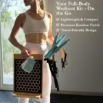 3-in-1 Pilates Workout Kit by Sage London - Premium Bamboo Slant Board, Pilates Bar Kit with Resistance Bands & 54 Exercise Cards for Home Workouts, Calf Stretcher, Squats, and Pilates Training - Image 2