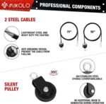 Mikolo Fitness LAT and Lift Pulley System, Dual Cable Machine(70'' and 90'') with Upgraded Loading Pin for Triceps Pull Down, Biceps Curl, Back, Forearm, Shoulder-Home Gym Equipment(Patent) - Image 3