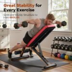 Basic Weight Bench for Home Gym, Foldable Workout Bench with 8 Backrests, 660LBS Weight Capacity Adjustable Bench - Image 4
