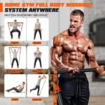 Pilates Bar Kit with Resistance Bands, Heavy Duty Pilates Equipment for Men, Strength Training Bar for Legs, Hip, Back, Arm, Abs, Chest, Shoulders, Portable Home Gym Full Body Workout Equipment - Image 5