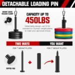 RENRANRING Pulley System, Weight Cable Pulley System for Home Gym,Cable Machine Attachment with 2 in 1 LAT Pull Down Bar,Tricep Rope,Long Strap,Exercise Handles for Biceps Curl, Forearm - Image 7