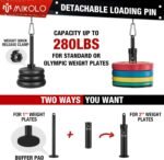 Mikolo Fitness LAT and Lift Pulley System, Dual Cable Machine(70'' and 90'') with Upgraded Loading Pin for Triceps Pull Down, Biceps Curl, Back, Forearm, Shoulder-Home Gym Equipment(Patent) - Image 4