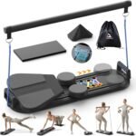 Pilates Board,Multifunctional Rebound Abdominal Board,Foldable Pilates Reformer Set, Ab Core Trainer Machine,Ab Exercise Board,Abs Workout Equipment for Women Home Gym Equipment