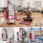 Yoga Mat Storage Rack Home Gym Equipment Workout Equipment Organizer Yoga Mat Holder for Dumbbell,Kettlebell and More Gym Accessories Gym Essentials Women Men Fitness Exercise Equipment Organization - Image 5