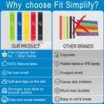 Fit Simplify Resistance Loop Exercise Bands with Instruction Guide and Carry Bag, Set of 5 - Image 6