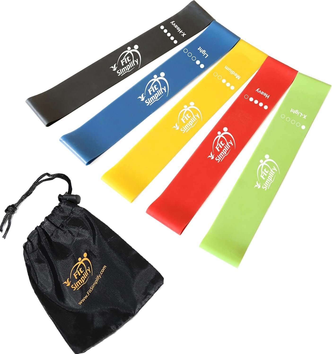 71S4-NjoTDL._AC_SL1500_.jpg Fit Simplify Resistance Loop Exercise Bands with Instruction Guide and Carry Bag, Set of 5 - Image 1