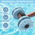 Sportneer Water Aerobics Pool Exercise Equipment Water Workout Combo Set Includes High Density Water Dumbbell Aqua Belt Water Ankle Weights for Aquatic Therapy Pool Fitness Water Exercise - Image 3