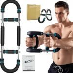 Twister Arm Trainer, 40-100lb Adjustable Chest Workout Equipment Portable Arm Trainer Exercise Fitness Equipment Detachable Power Twister Bar for Men at Home Office Anywhere