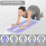 JANUA Pilates Board - Pilates Reformer Set, Multi-Purpose Foldable Pilates Reformer Board for Home, 5 in 1 Pilates Sliding Board (Purple) - Image 3