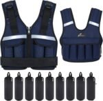 Adjustable Weighted Vest Weights Set: Sportneer 2-18 lbs/2-40 lbs Body Weight Vests 16 In 1 Fast Adjust Running Vest for Men Women Gym Home Workout Fitness Strength Training 2-18/40 lbs Removable - Image 8