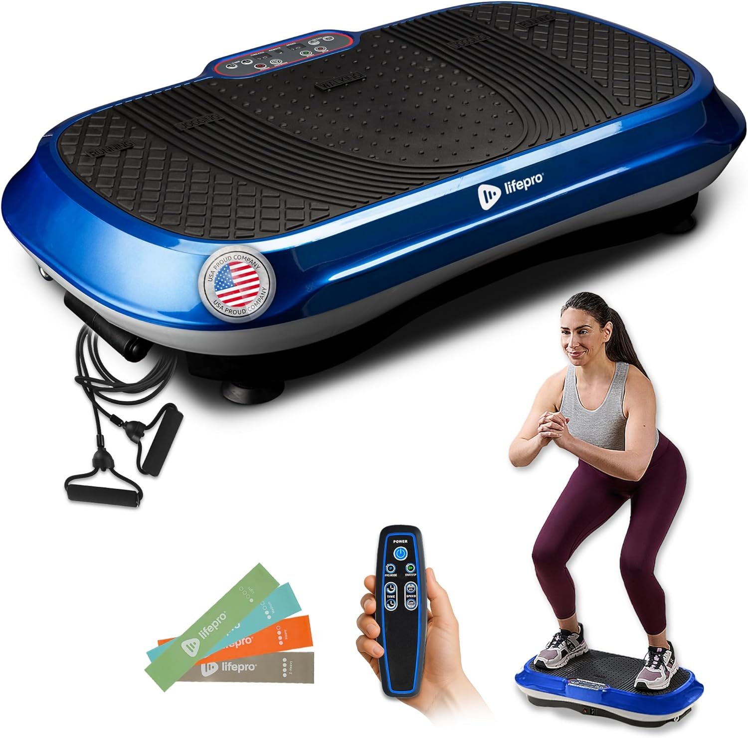 71VYb8GuKfL._AC_SL1500_.jpg Lifepro Waver Vibration Plate Exercise Machine – High-Intensity Vibration for Muscle Activation, Full-Body Workout Vibrating Platform with Loop Bands, Fitness Equipment for Strength Toning & Fat Loss - Image 1