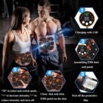 Fitness Belt, Abs Stimulator Full Body Ab/Arm/Hip Trainer Abs Trainer Electronic Toning Belts home workout equipment for Abdomen/Waist/Leg/Arm/Hip - Image 5