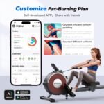 MERACH Rowing Machines for Home, Magnetic Rowing Machine with 16 Levels, Rower Machine of Quiet Resistance, Dual Slide Rail with Max 350lbs Weight Capacity, App Compatible - Image 7