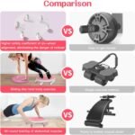 6 Caster Ab Roller, Ab Exercise Equipment with Knee Pads, Ab Roller Wheel for Core Exercise, Abdominal Strength Training for Home Gym, 360° Silent Ab Workout Equipment - Image 4