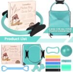 Pilates Ring Essentials Kit for Women, Home Workout Equipment Set with 9.8” Ball, Resistance Bands, Magic Circle, Accessories, Pilates Set for Beginners, Toning, Fitness Gift Idea - Image 2