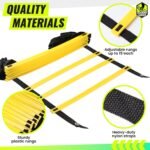 Teenitor Agility Ladder Speed Ladder Training Ladder for Soccer, Speed, Football Fitness Feet Training Carry Bag Agility Training Equipment 13 rungs, 23 feet - Image 3