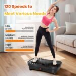 AXV Vibration Plate Exercise Machine Whole Body Workout Portable Mini Vibrate Fitness Platform Lymphatic Drainage Machine for Weight Loss Shaping Toning Wellness Home Gyms Workout (Mini) - Image 4