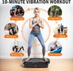 Vibration Plate Exercise Machine, Whole Body Workout Vibration Plate for Lymphatic Drainage, 240 Adjustable Speeds Power Vibrating Plate Home Fitness Platform for Shaping, Max Weight 330lbs - Image 5