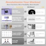Upgraded Pilates Reformer Machine - 6-in-1 Fitness Board & Pilates Equipment Set with Ab Workout Equipment, Multifunctional Push-Up Board, Resistance Bands, Balance Board & Timer for Full Body Workout - Image 4