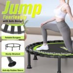 Foldable Mini Trampoline, 40"/48" Rebounder Trampoline for Adults & Kids, 440lbs Capacity Indoor Fitness Workout Exercise Equipment - Image 3