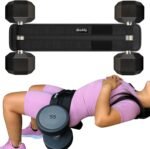Hip Thrust Belt For Dumbbells Heavy, Kettlebells, Plates, Comfort Up to 400 LBS, Double Hook & Loop Booty Builder, Glute Workout Equipment for All Shapes, Use at Home or Gym.