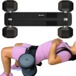 Hip Thrust Belt For Dumbbells Heavy, Kettlebells, Plates, Comfort Up to 400 LBS, Double Hook & Loop Booty Builder, Glute Workout Equipment for All Shapes, Use at Home or Gym.