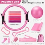 Pilates Ring Essentials Kit for Women, Workout Equipment Set for Home with 12'' Magic Circle, Mini Ball, Resistance Bands, Hip Thrust Belt, Accessories, Pilates Set for Legs Arms and Thighs - Image 2