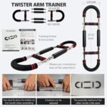 Twister Arm Trainer,30-120lb Adjustable Arm Chest Exerciser with 4 Resistance Springs for Men & Women,Detachable Power-Twist Home Fitness Equipment,Used to Enhance Upper Body Muscle Strength - Image 3