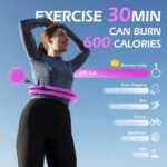 Weighted Hula Circle with 26 Links(56 Inch) for Adults Weight Loss, Infinity Fitness Hoop Plus Size, for Women Smart Exercise Equipment - Image 6