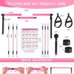 Pilates Bar Kit with Resistance Bands,Pilates Bar with Stackable Bands Workout Equipment for Legs,Hip,Waist and Arm,Exercise Fitness Equipment for Women & Men Home Gym Yoga Pilates - Image 5