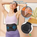 ABS Stimulator, EMS Muscle Stimulator, Ab Machine, Fitness Workout Equipment for Women and Men, Portable Muscle Toner for Abdomen, Black blue - Image 3