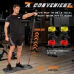 LALAHIGH 25-in-1 4rd Generation Push Up Board - Multi-Functional Foldable Gym System with Resistance Bands, Pilates Bar & Pulleys, Portable Workout Equipment for Men & Women, Chest/Back/Abs Training - Image 7