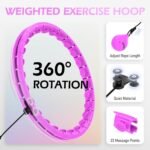 Weighted Hula Circle with 26 Links(56 Inch) for Adults Weight Loss, Infinity Fitness Hoop Plus Size, for Women Smart Exercise Equipment - Image 3