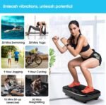 Vibration Plate Exercise Machine for Lymphatic Drainage,Softgym Power Vibrate Stand Shake Board 450 Lbs Capacity Whole Body Workout Waver with Fitness Resistance Bands Weight Loss Gifts for Women Men - Image 4