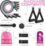RENRANRING Resistance Bands for Working Out, 150LBS Exercise Bands, Workout Bands, Resistance Bands Set with Handles for Men Women, Legs Ankle Straps for Muscle Training - Image 4