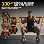 Pilates Equipment, Portable Pilates Bar Kit with Resistance Bands, Professional Adjustable Heavy Duty Squat Workout Equipment for Men, Home Gym Muscle Strength Training, Full Body Exercise - Image 2