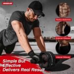 VINSGUIR Ab Roller Wheel, Abs & Core Workout Equipment for Home Gym with Knee Pad Accessories, Abdominal Wheel for Full-body Strength Training - Image 3