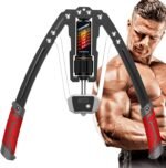 EAST MOUNT Twister Arm Exerciser with Counter Display-Adjustable 22-440lbs Hydraulic Power, Home Chest Expander, Shoulder Muscle Training Fitness Equipment, Arm Exercise Strengthener