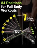 Yoleo Adjustable Weight Bench for Full Body Workout; Foldable Bench Press Bench of Home Gym Strength Training; Incline Decline Flat Utility Workout Bench with Quick Folding& Fast Adjustment (Black) - Image 3