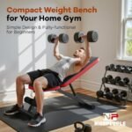 Basic Weight Bench for Home Gym, Foldable Workout Bench with 8 Backrests, 660LBS Weight Capacity Adjustable Bench - Image 2