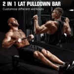 RENRANRING Pulley System, Weight Cable Pulley System for Home Gym,Cable Machine Attachment with 2 in 1 LAT Pull Down Bar,Tricep Rope,Long Strap,Exercise Handles for Biceps Curl, Forearm - Image 6