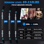 Twister arm Trainer,Chest Workout Equipment,arm and Chest Trainer,Adjustable Spring Workout Bar,for arm Workout Tool，65-110lb 3-Speed Adjustable Chest Workout Equipment Portable Home Fitness Equipment - Image 7