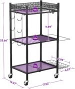 Yoga Mat Storage Rack, Home Gym Storage Rack, VOPEAK Workout Storage for Yoga Mat, Foam Roller, Equipment Gym Storage for Home Exercise and Fitness Gear (Metal) - Image 5
