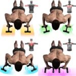 READAEER Push Up Bars Gym Exercise Equipment Fitness 1 Pair Pushup Handles with Cushioned Foam Grip and Non-Slip Sturdy Structure Push Up Bars for Men & Women - Image 2