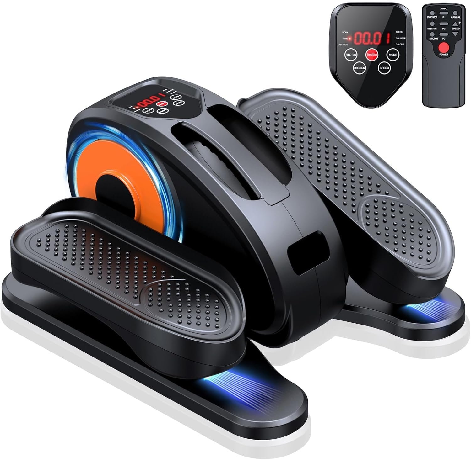 71vCHjkWS1L._AC_SL1500_.jpg Under Desk Elliptical Machine, Ellipse Leg Exerciser for Seniors Fully Assembled, Quiet & Portable Electric Seated Pedal Exerciser with Remote Control & 12 Adjustable Speeds - Image 1