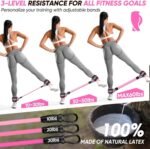 Ankle Resistance Bands with Cuffs,Workout Sets for Women, Resistance Bands for Working Out, Exercise Band for Leg Booty, Home Gym Workout Equipment, Ankle Weights Fitness Band Set - Image 4
