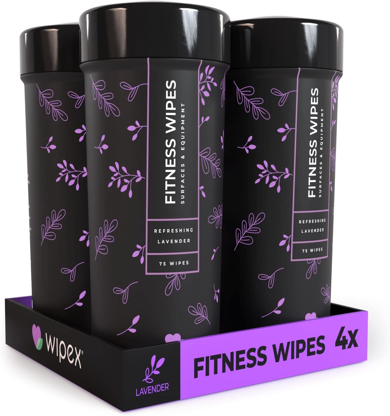71vyOLV1r9L._AC_SL1500_.jpg Wipex Natural Fitness Equipment Wipes, 75ct Lavender & Vinegar Cleaner, Gym Wipe for Equipment, Bulk Size for Everyday Use, 75 Count (Pack of 4) - Image 1