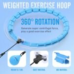 JKSHMYT Weighted Hula Circle Hoops for Adults Weight Loss, Infinity Fitness Hoop Plus Size 47 Inch, 24 Detachable Links, Exercise Hoop Suitable for Women and Beginners - Image 3