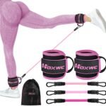 Ankle Resistance Bands with Cuffs, Ankle Bands for Working Out, Ankle Resistance Band for Leg, Booty Workout Equipment for Kickbacks Hip Fitness Training, Exercise Bands for Butt Lift Women