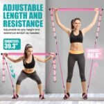 Pilates Bar Kit with Resistance Bands, Pilates Workout Equipment for Legs, Hip, Waist, Arm, Squats Exercise Equipment for Home Workouts, Adjustable 3-Section Pilates Bar Kit for Women & Men - Image 5